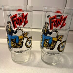 1977 The Fonz Glass Tumblers